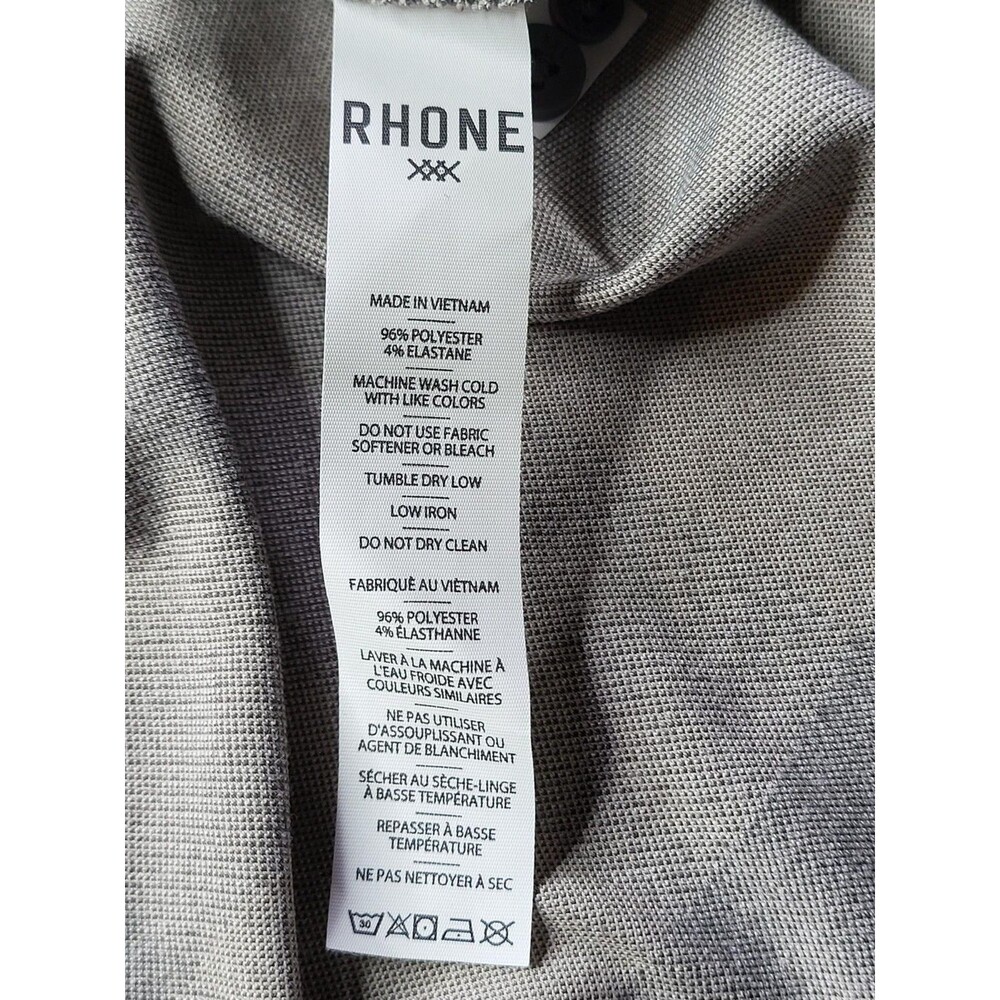 NWT Rhone Hardy Flannel Shirt Foggy Taupe & Iron Buffalo Check Men's Size 2XL - Picture 11 of 12